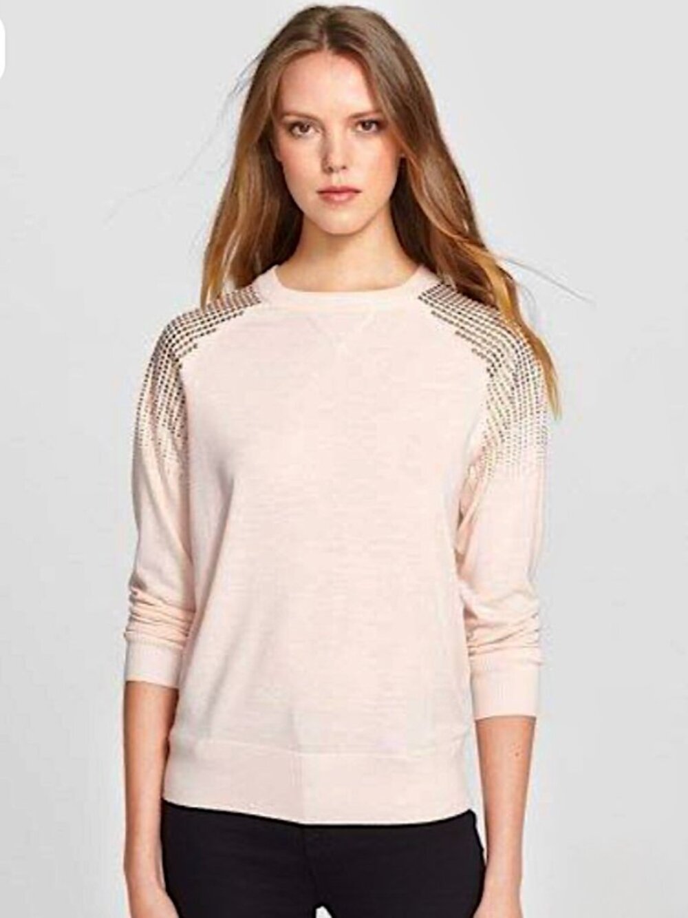 Ted Baker London Fairia Wool Silk Cashmere Studded Pullover Sweater Size S
